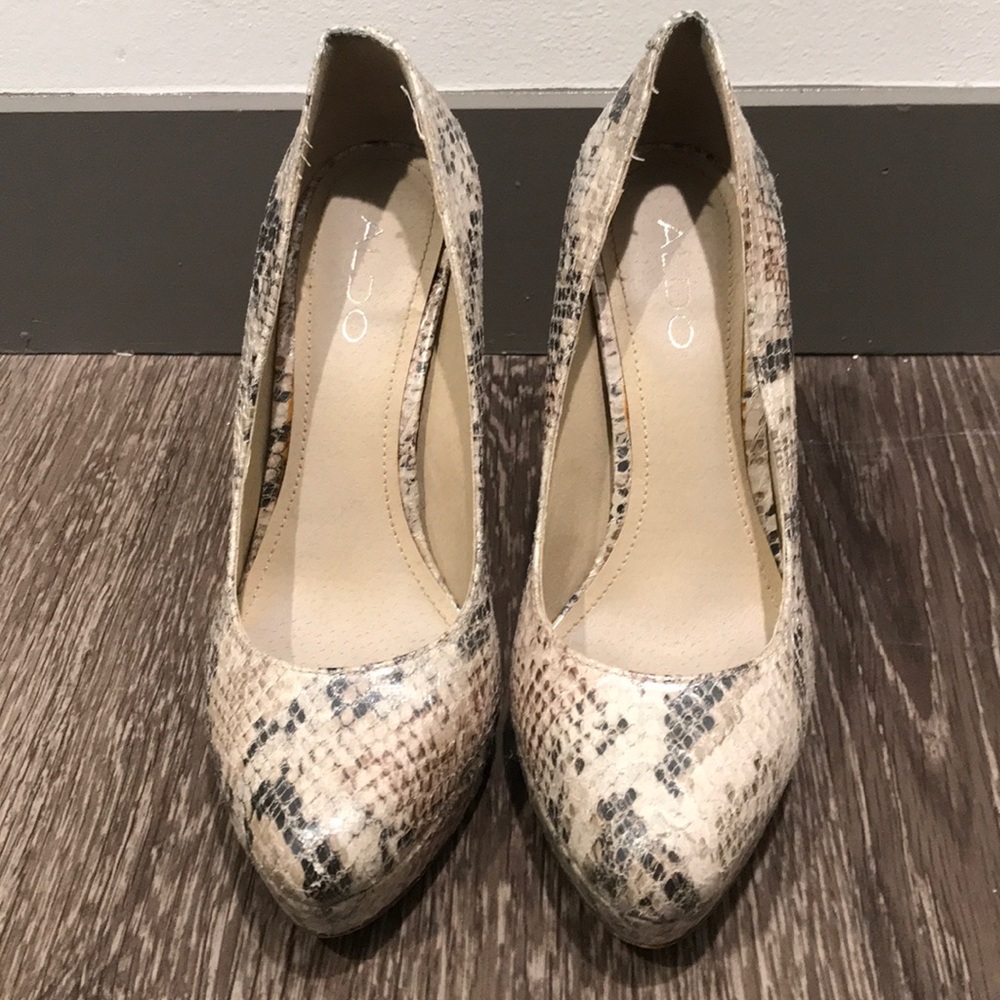 Aldo Snakeskin Pumps